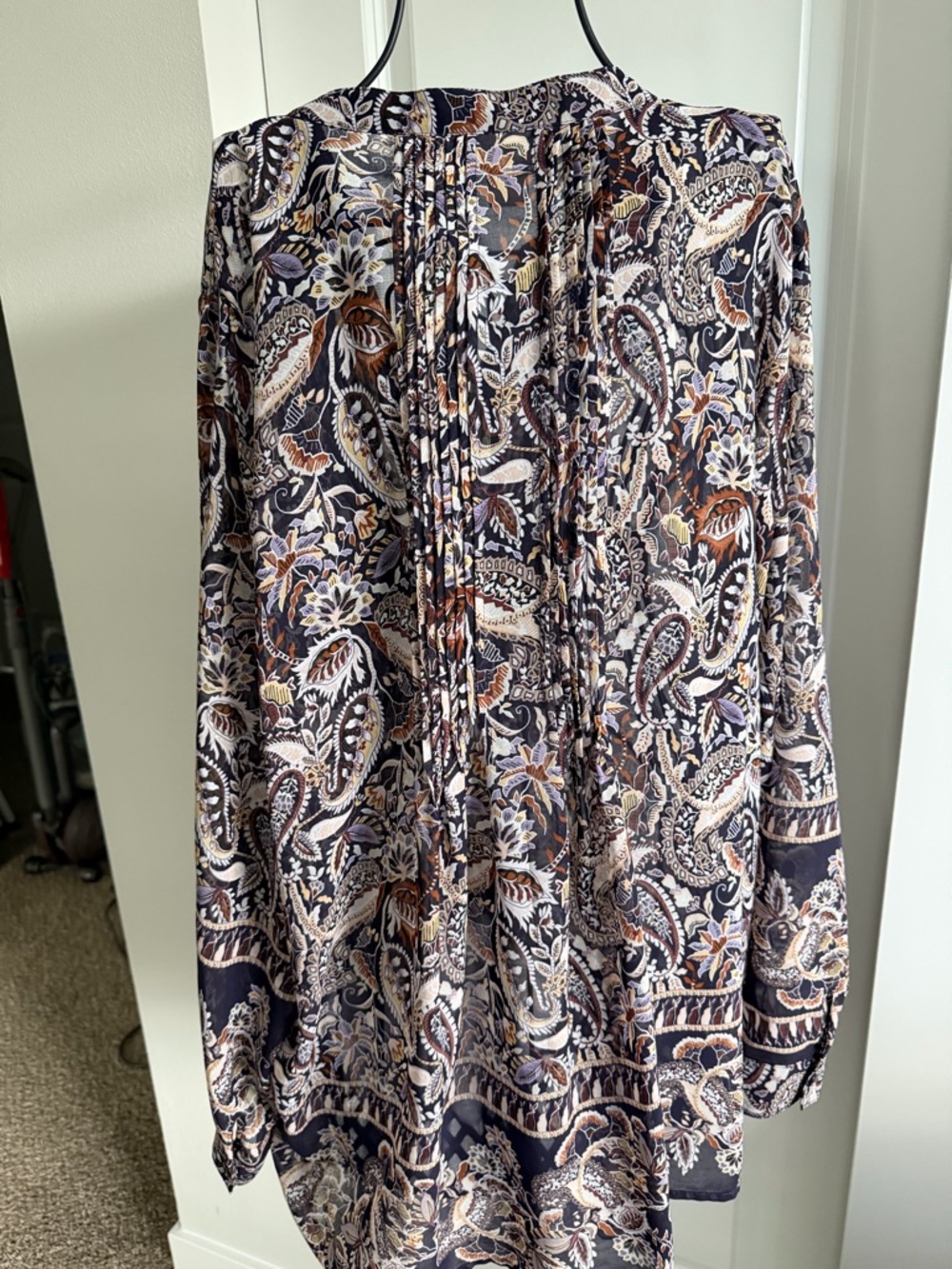 Style & Co. Paisley Print Tunic - Navy, Brown & Cream - Picture 4 of 5